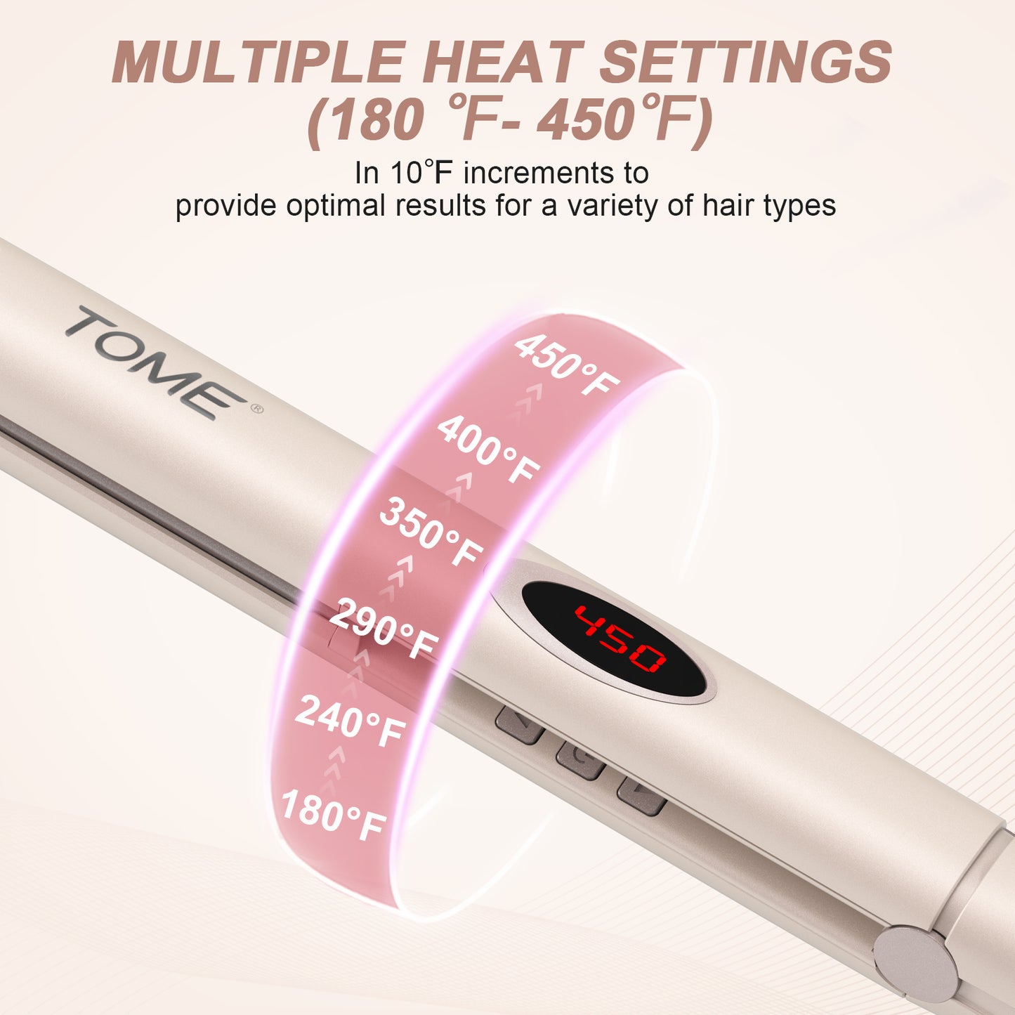 TOME Titanium Flat Iron Hair Straightener
