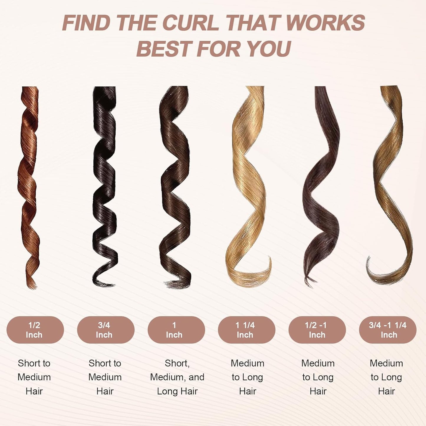 ToMe 1/2 Inch Dual Voltage Hair Curling Wand