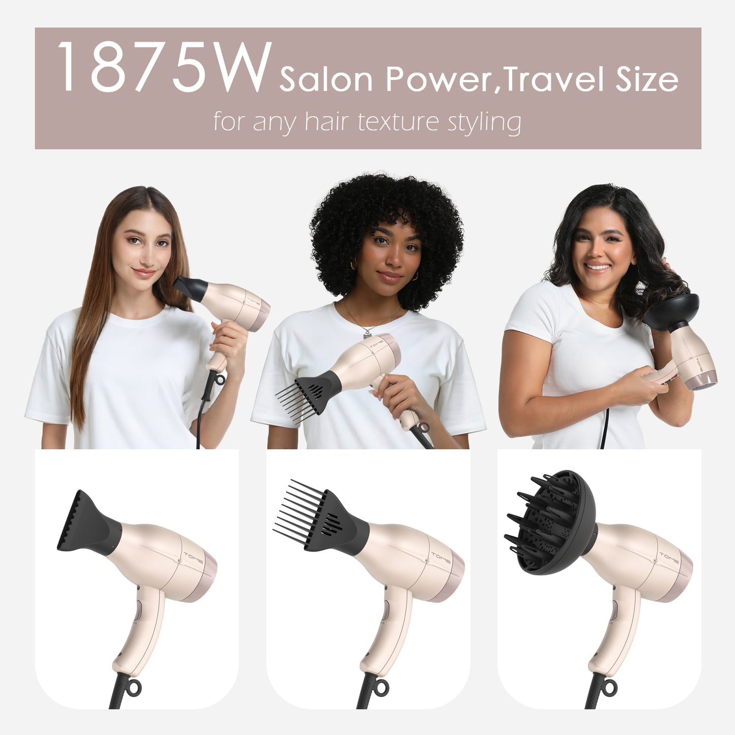 TOME High Speed Ionic Hair Blow Dryer