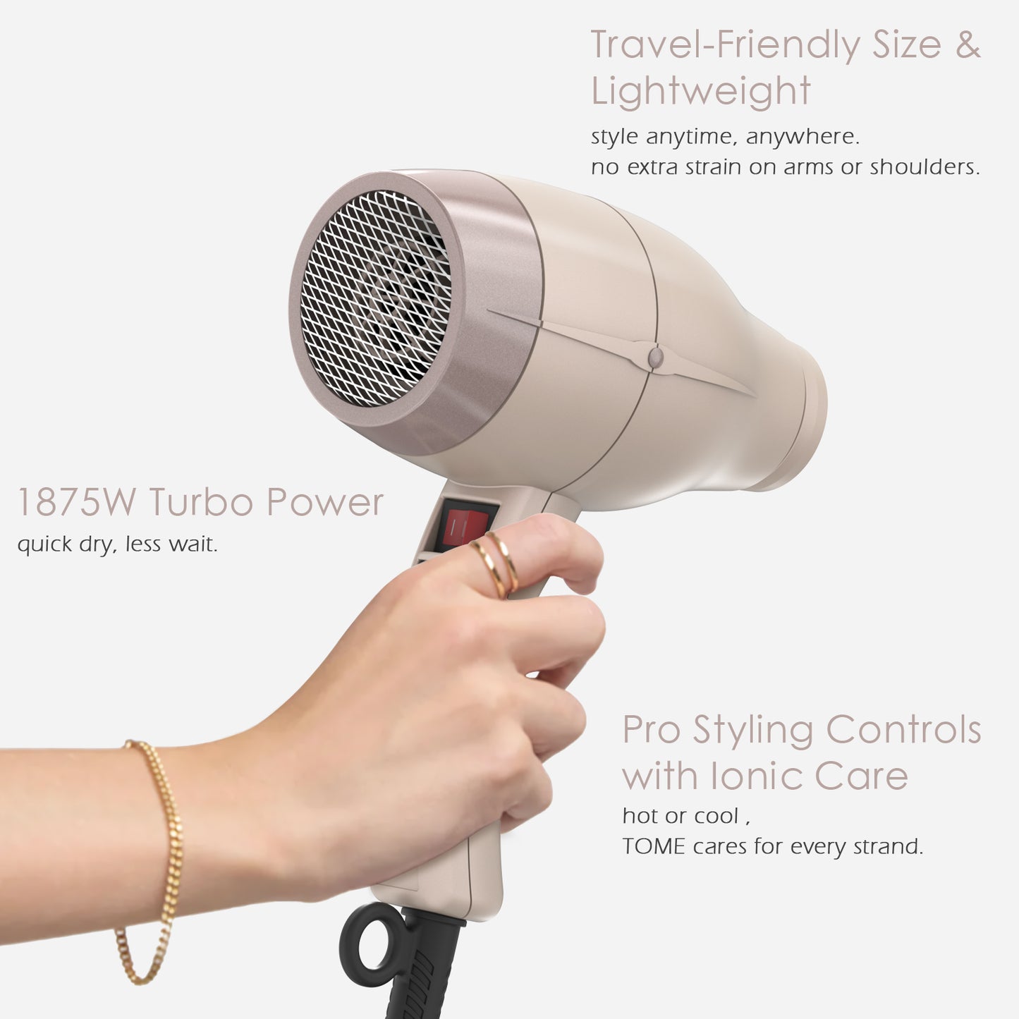TOME High Speed Ionic Hair Blow Dryer