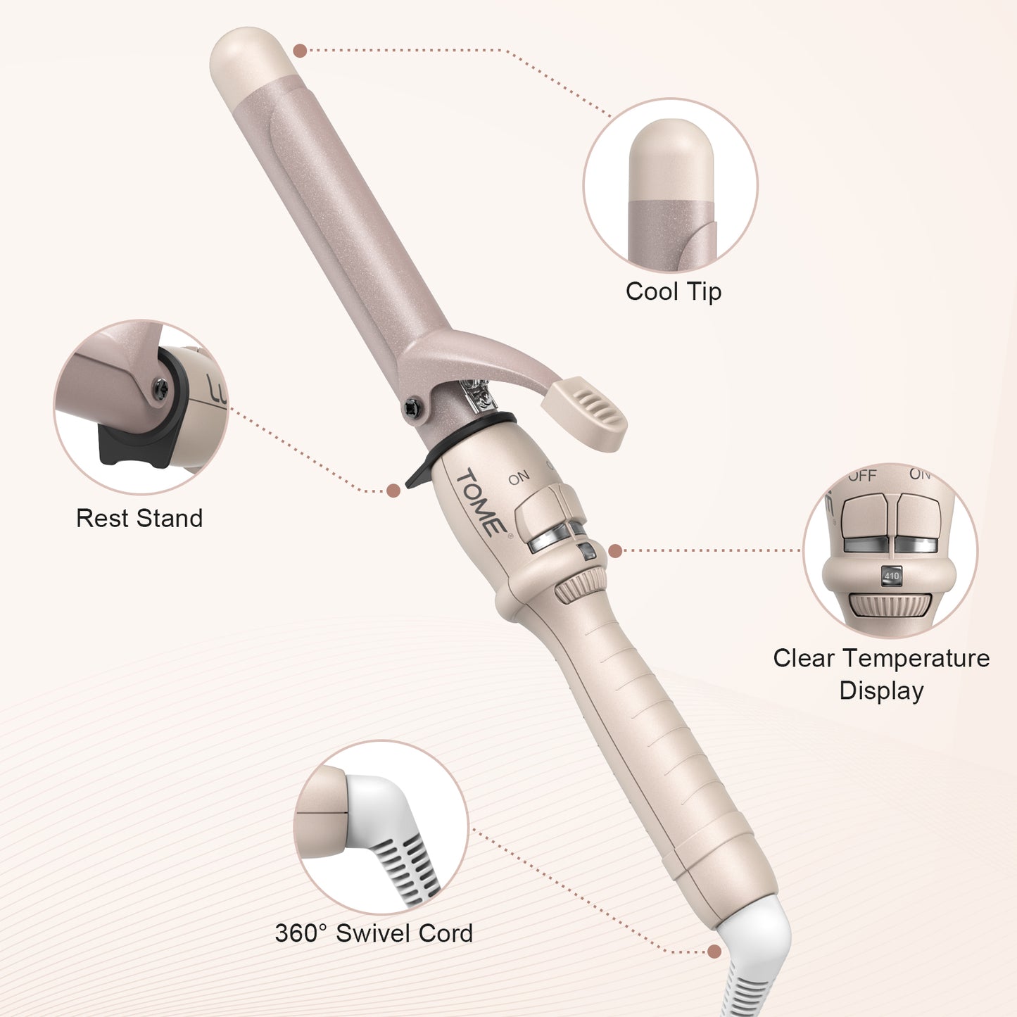 TOME Hair Ceramic Curling Iron