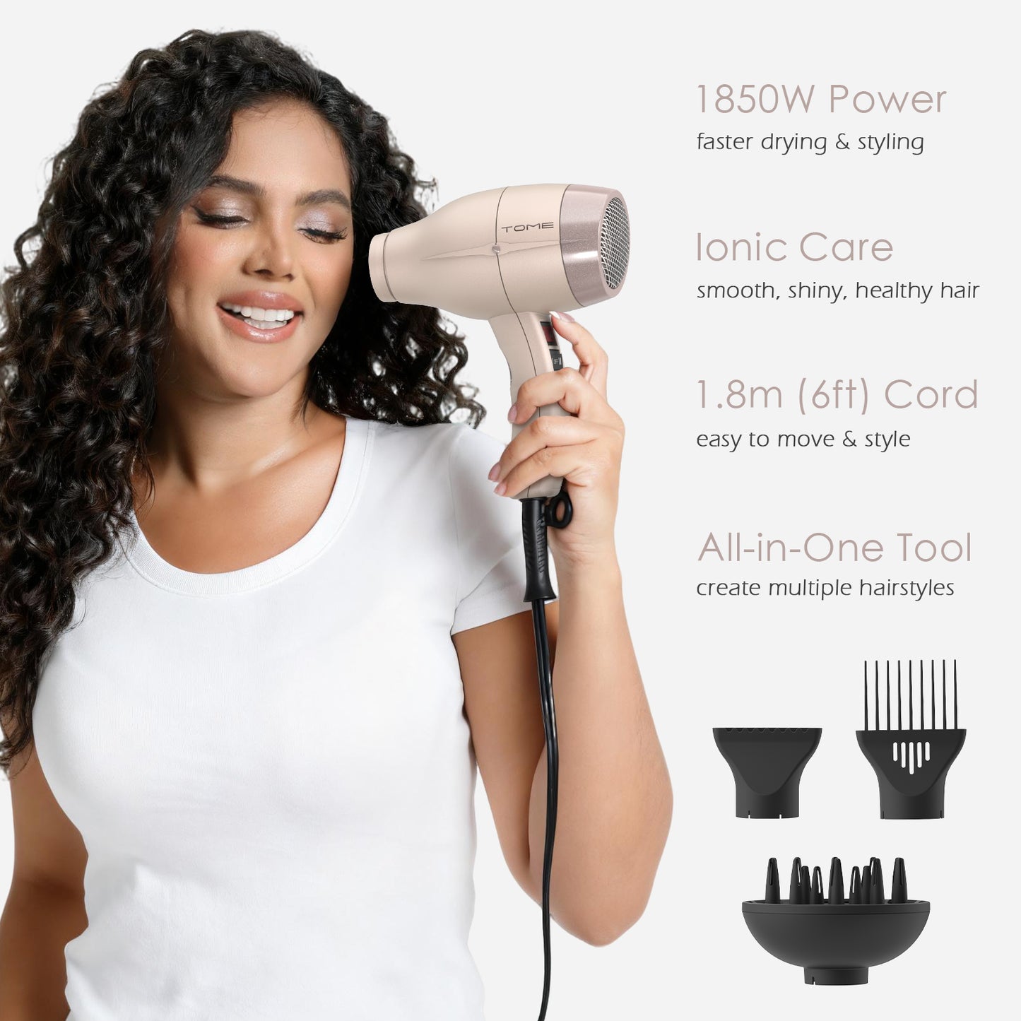 TOME High Speed Ionic Hair Blow Dryer