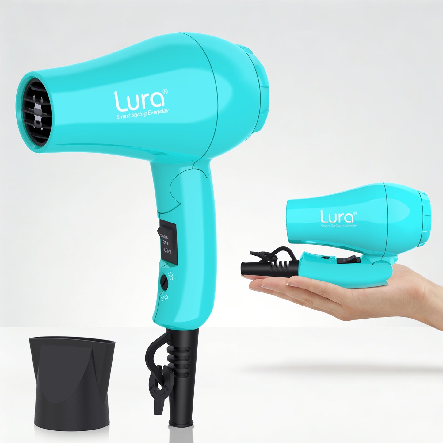 Lura Travel Hair Dryer,Blue