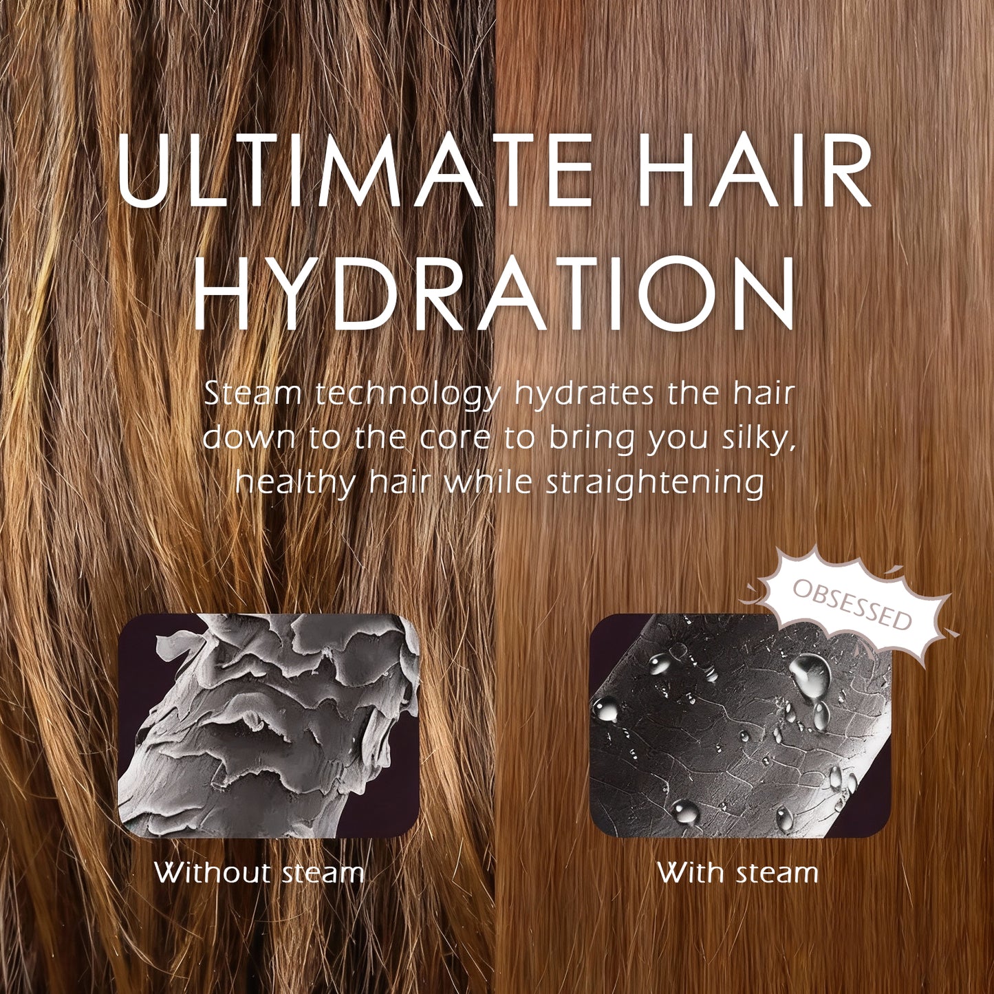 TOME Steam Hair Straightening Brush