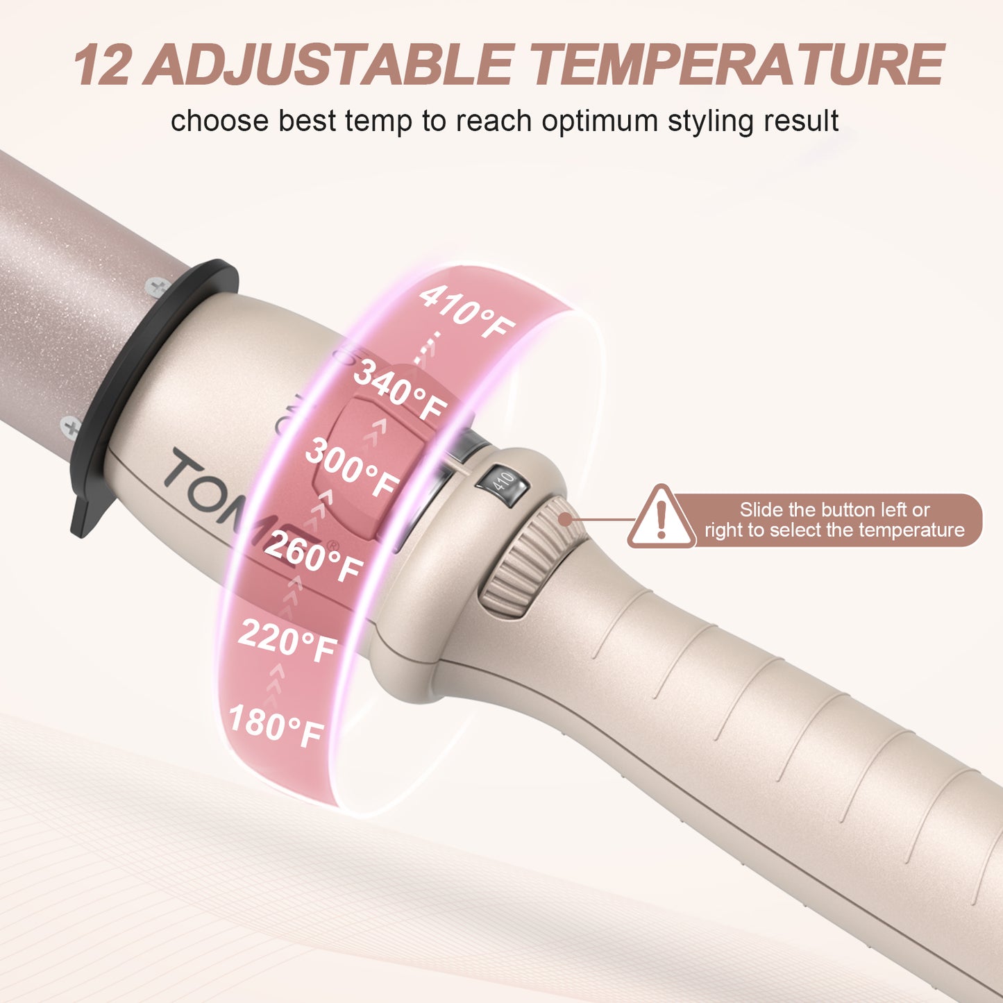 TOME Hair Ceramic Curling Wand