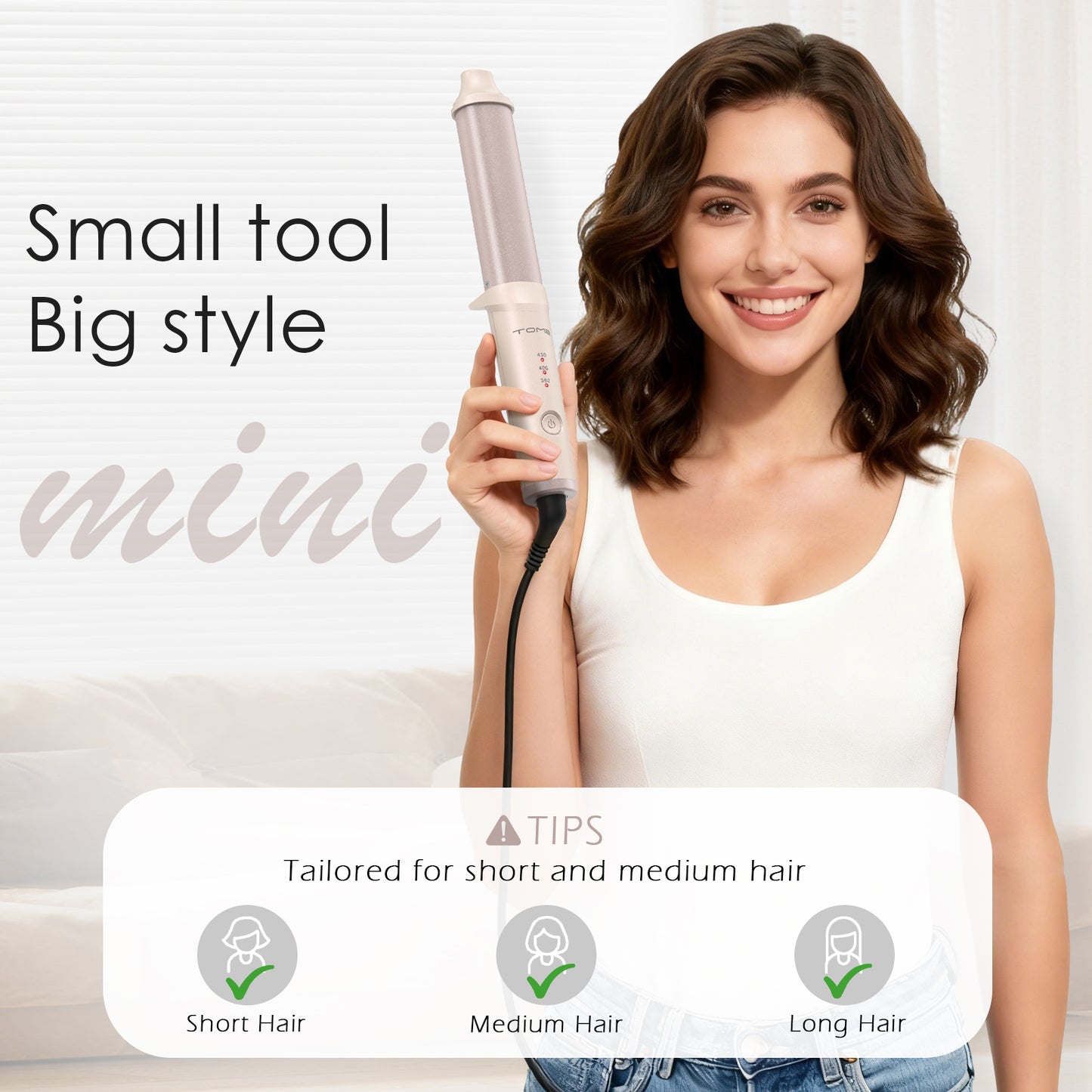TOME Hair Travel Curling Wand