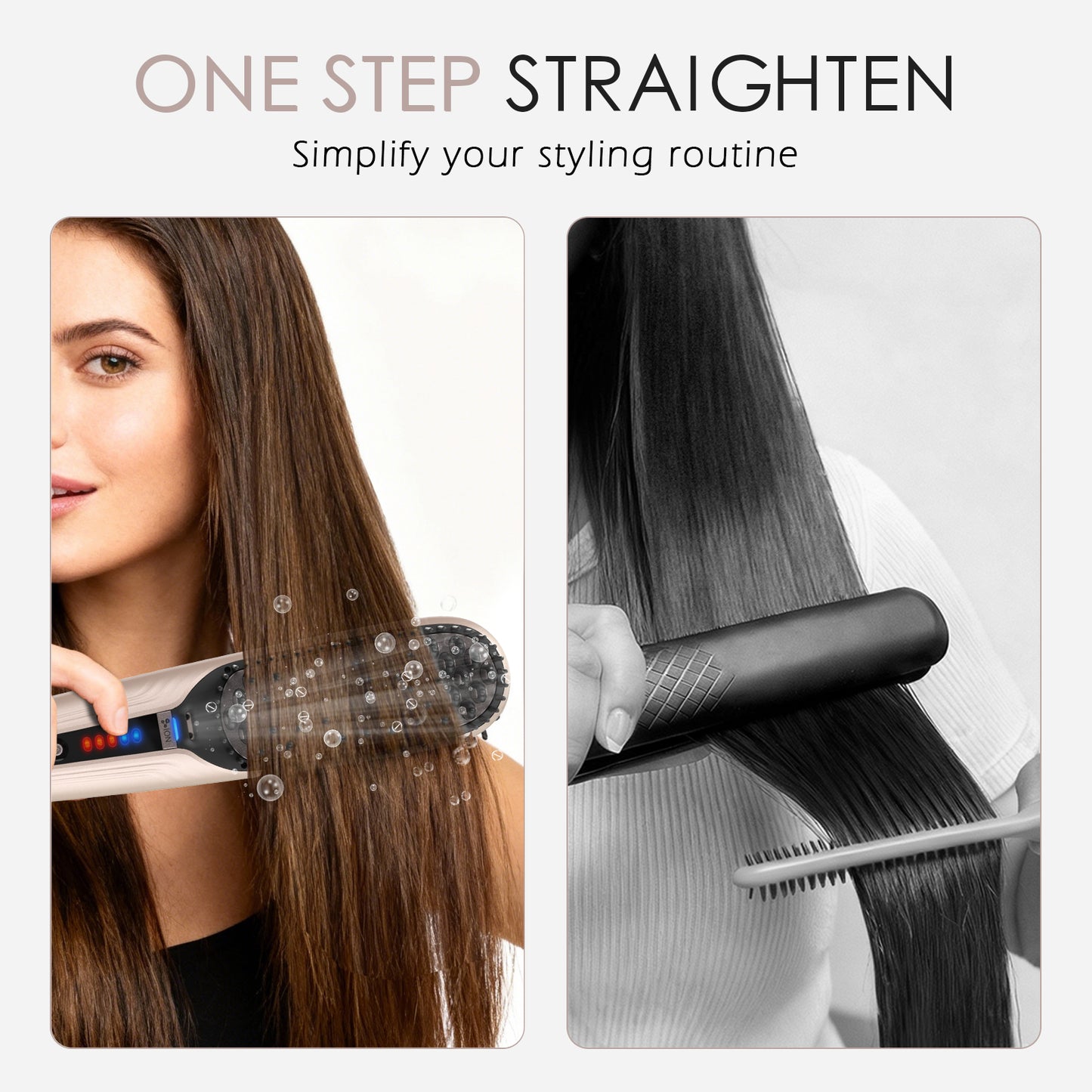 TOME Steam Hair Straightening Brush