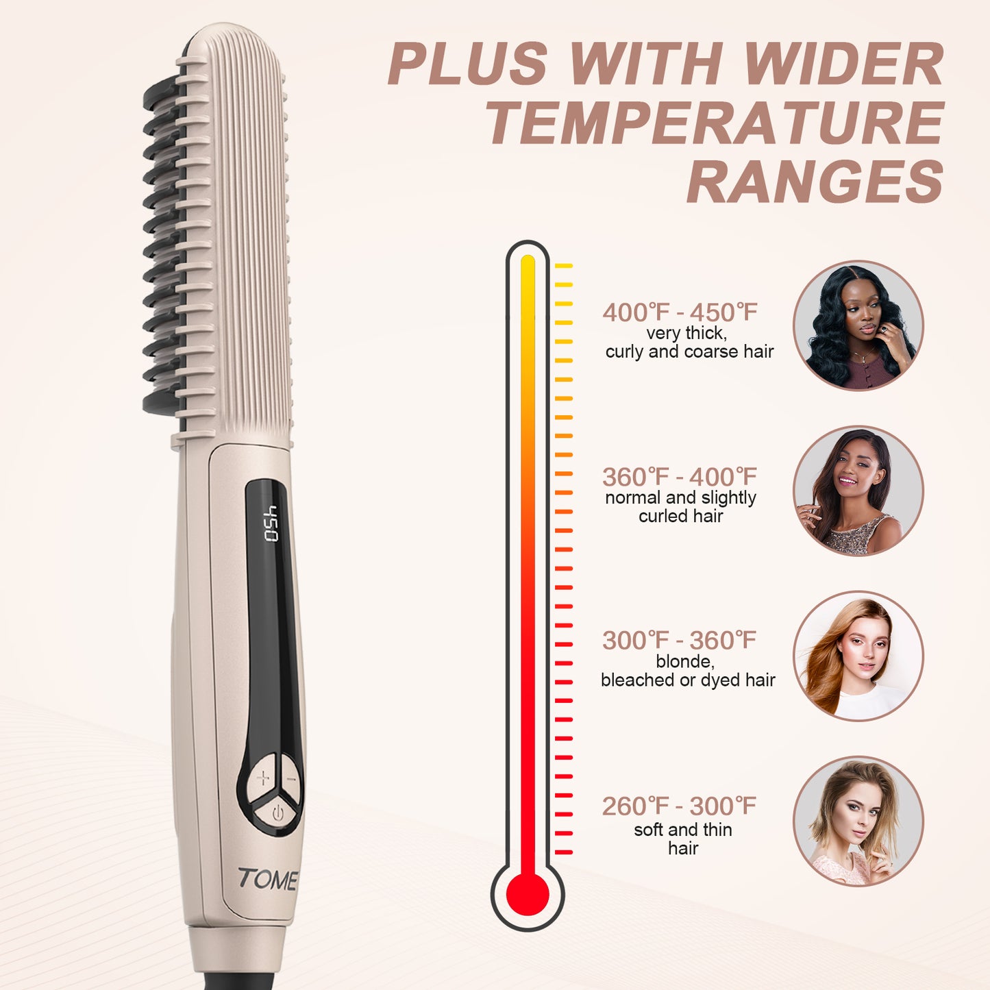 TOME Lonic Hair Straightening Brush