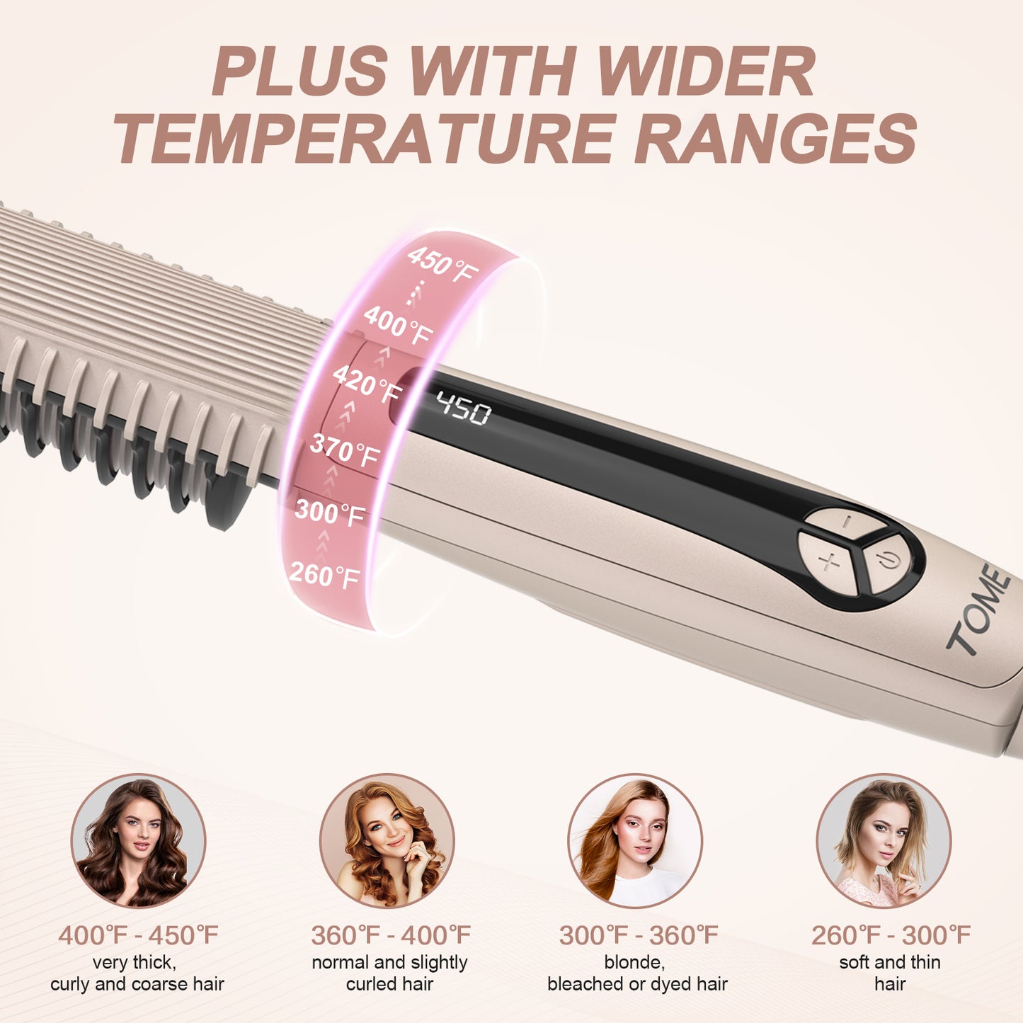 TOME Lonic Hair Straightening Brush