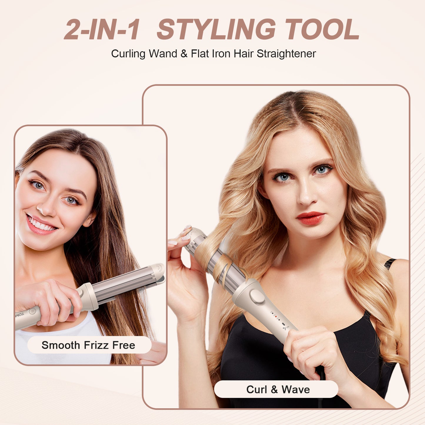 TOME 2in1 Hair Straightener and Curler