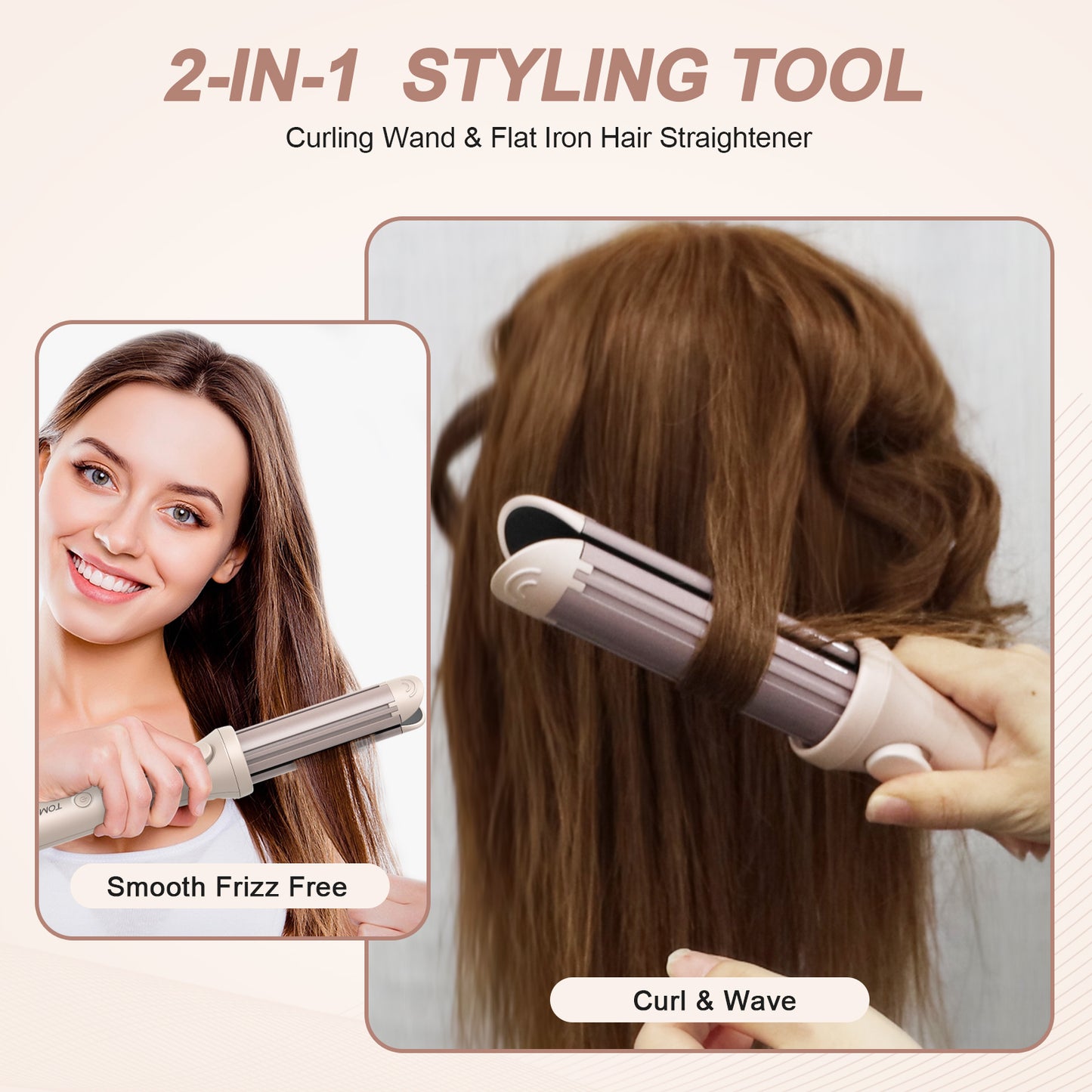 TOME 2in1 Hair Straightener and Curler