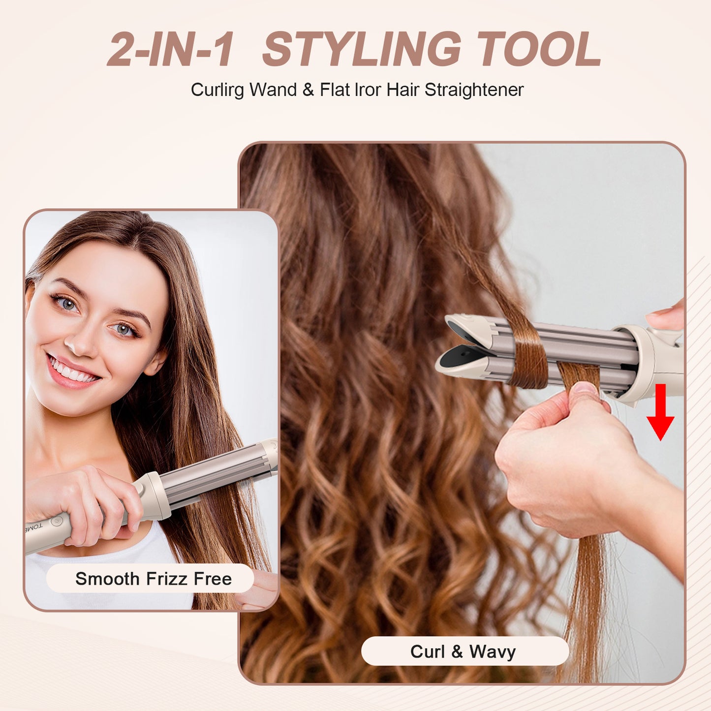 TOME 2in1 Hair Straightener and Curler