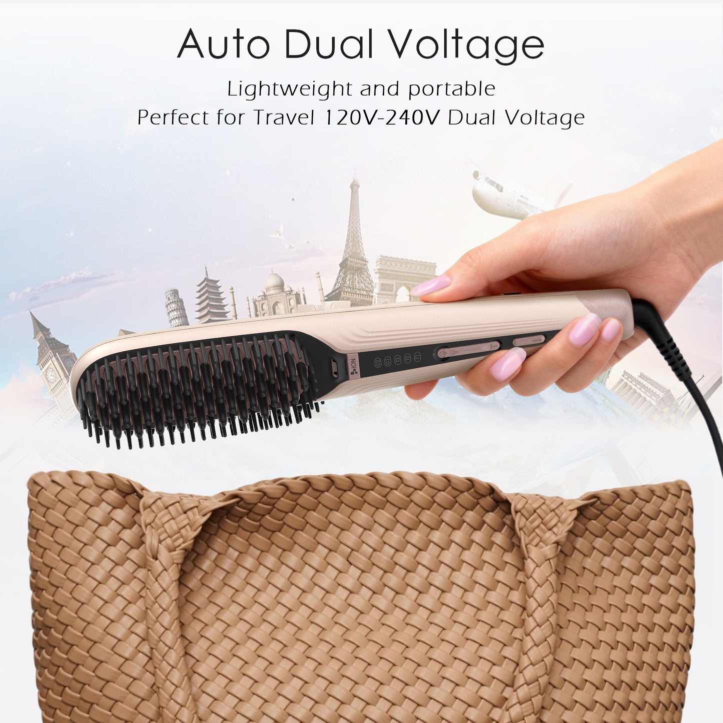 TOME Steam Hair Straightening Brush