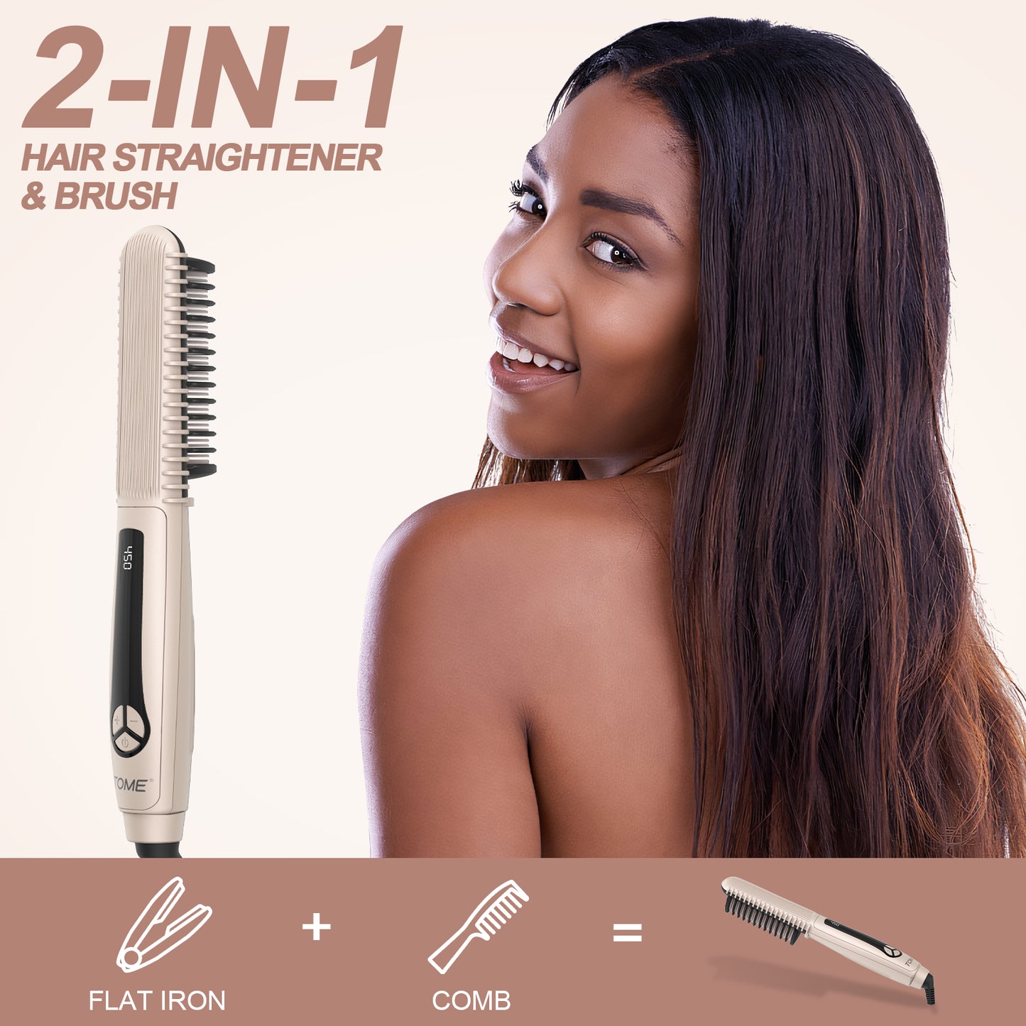 TOME Lonic Hair Straightening Brush