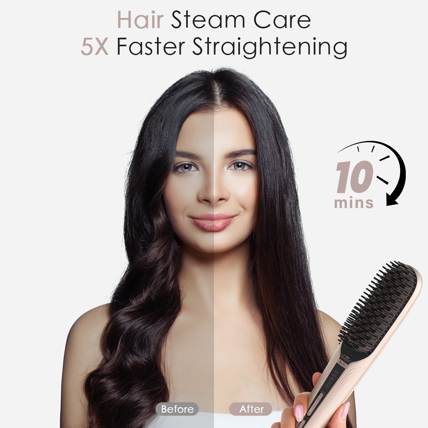 TOME Steam Hair Straightening Brush