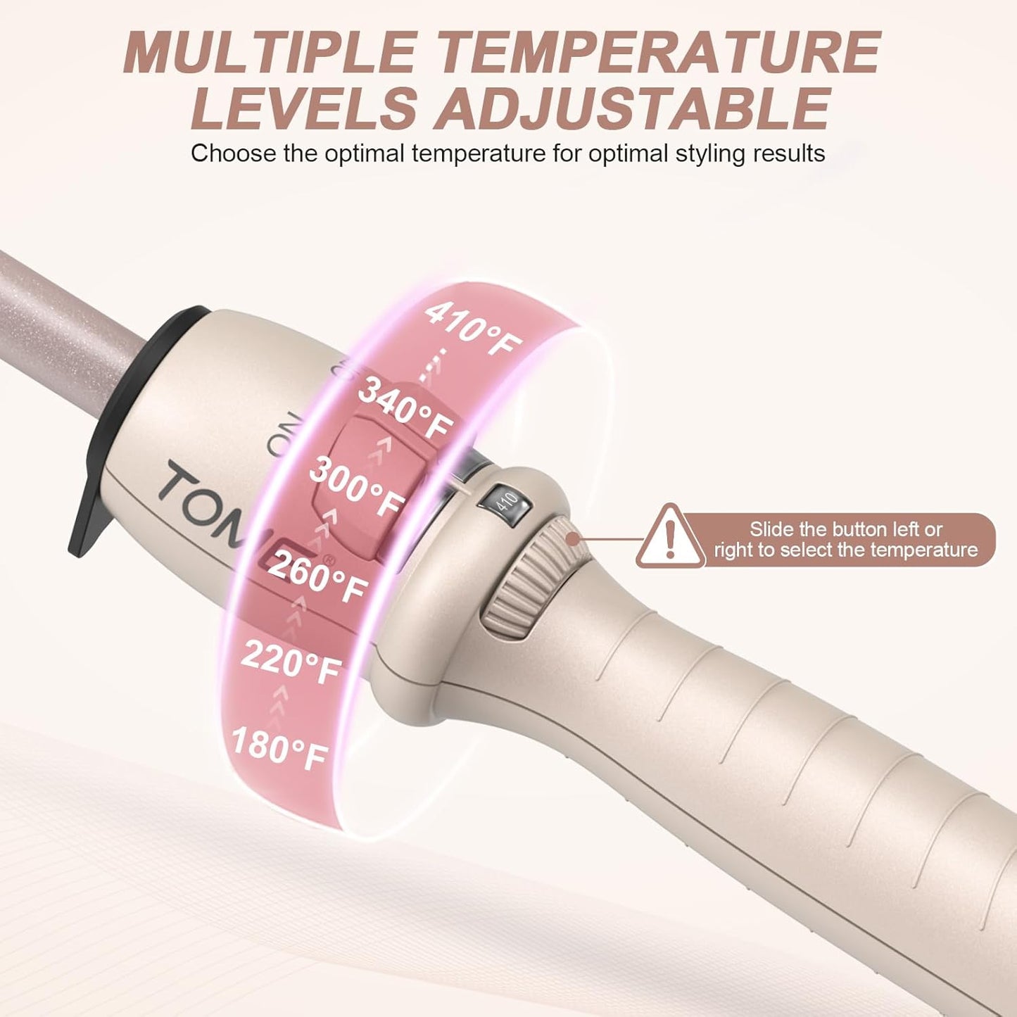 ToMe 1/2 Inch Dual Voltage Hair Curling Wand